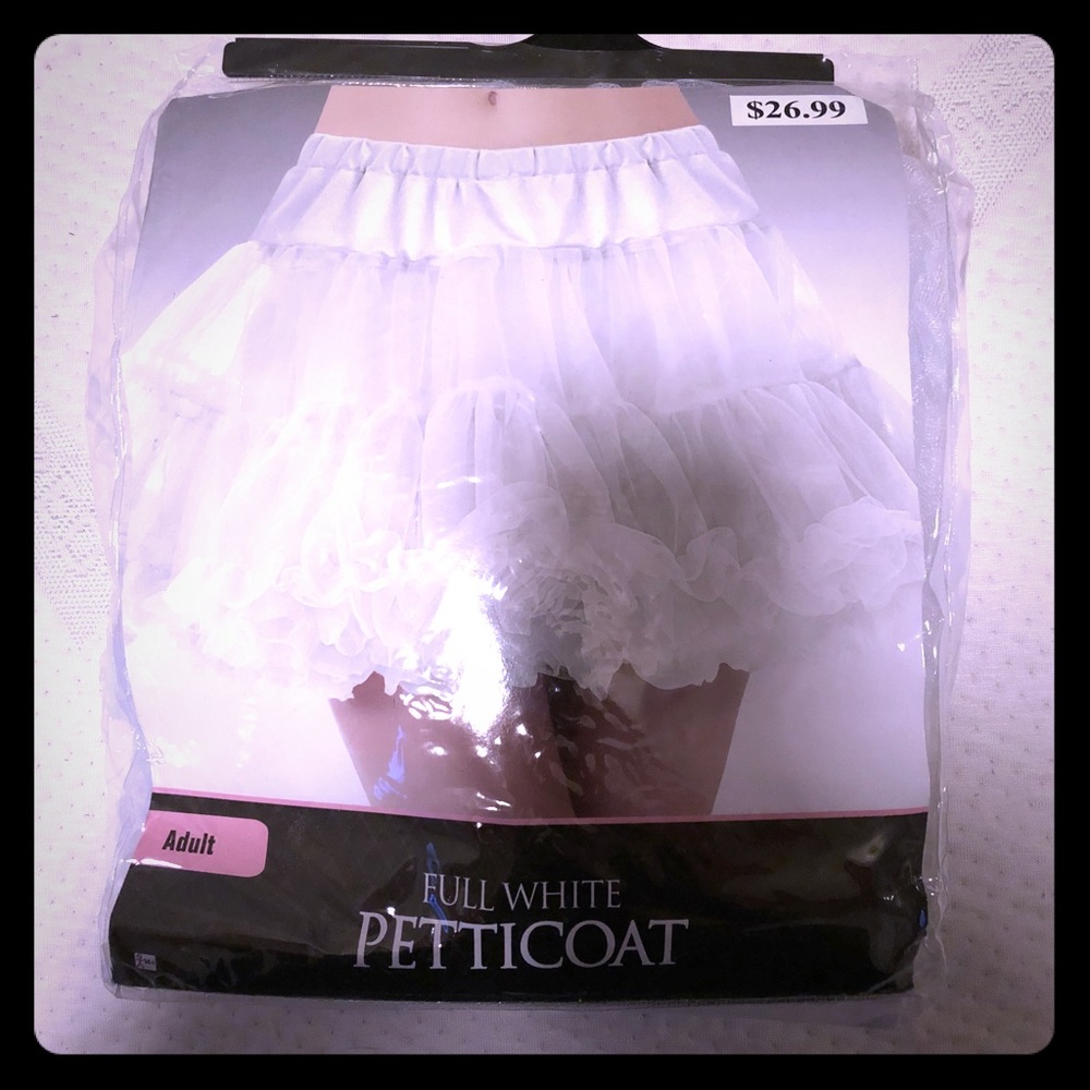 Adult White Petticoat.  New.  Never Worn.